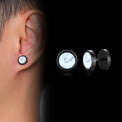 Women's Earrings Aretes para mujeres Mens Stud Earrings for Male Boy Daily Street Wear Jewelry Multi-color Stainless Steel Small Ear Accessory