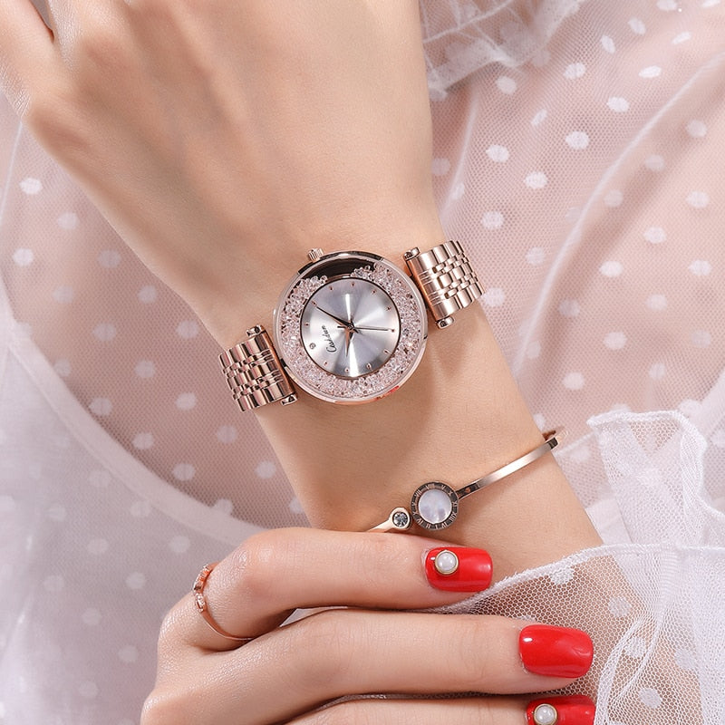 Women Watch Stainless Steel Watches Ladies Wristwatches Strap Female Bracelet Quartz Watch Reloj para Mujeres