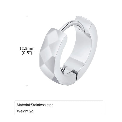 Women's Earrings Aretes para mujeres Geometric Hoop Earrings for Men Women, Simple Waterproof Stainless Steel Huggies Earrings