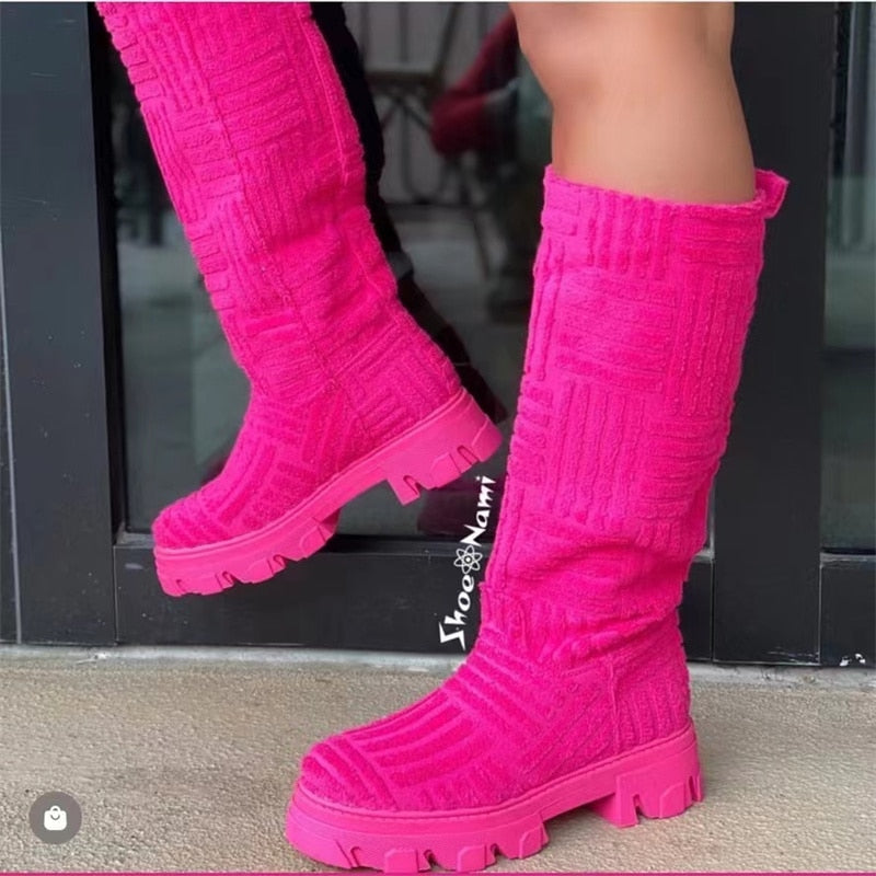 rig sukker Se internettet Women Boots Women Thick-soled Thick-heeled Warm Boots Towel Cotton Boo –  Nancy Alvarez Collection