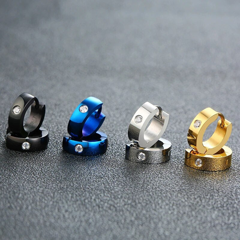 Women's Earrings Aretes para mujeres Cute Hoop Earrings for Women / Men Small Stainless Steel Earings