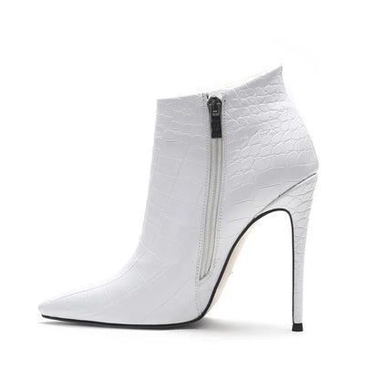 Booties for Women - Botines para Mujer Ankle Boots Pointed Toe Thin High Heels Side Zipper