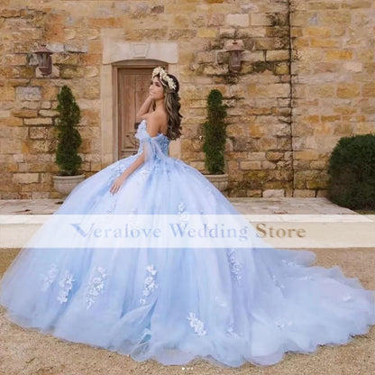 Quinceanera Dress Ball Gown Off Shoulder Appliques Lace Girl Sweet 16 Party Dresses Vestidos De 15 Anos Wedding dress