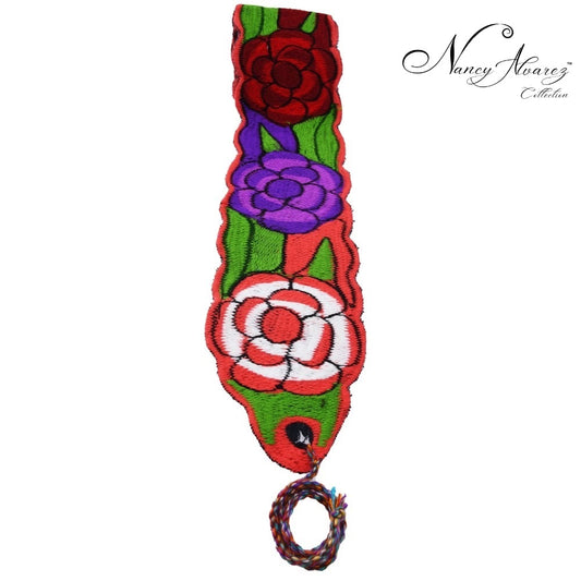 Mexican Embroidered Belt NA-TM-78055-C Red Multi