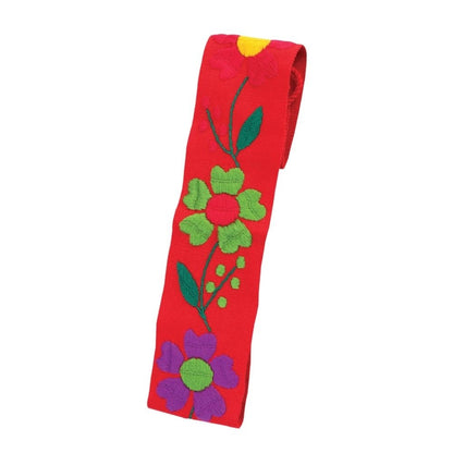 Mexican Embroidered Belt NA-TM-78055-J Red