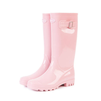 Rain Boots Rubber Shoes Water Shoes Female Cute Rain Boots Adult High Boots Water Boots Slip Ladies Rain Boots