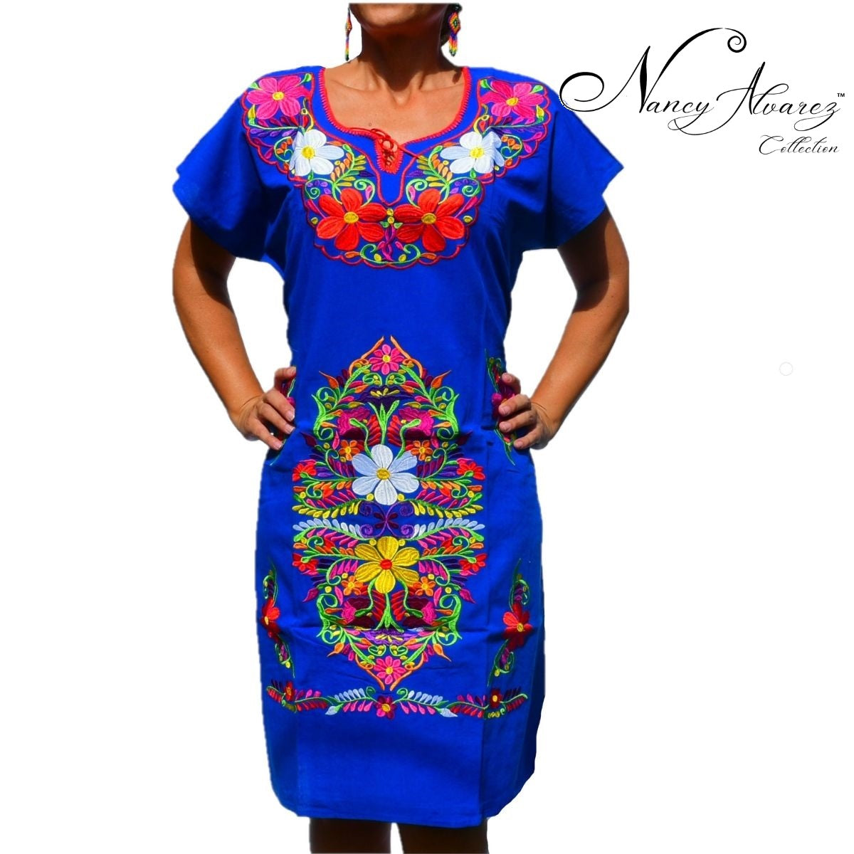 Mexican Embroidered Dress NA-TM-77121-R