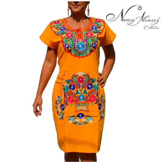 Mexican Embroidered Dress NA-TM-77121-Y 