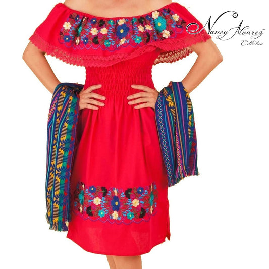 Mexican Embroidered Dress NA-TM-77303
