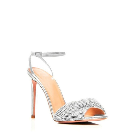 Heels for Women rhinestone stiletto sandals sexy large size bridal wedding shoes