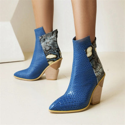 Boots for women Ankle Boots Women Brand Fashion Classic Pointed Toe Ethnic Strange Style Cowboy Boots
